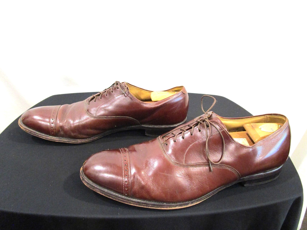Allen Edmonds Fifth Avenue Brown Leather Cap Toe Oxford Shoes Men 15 D